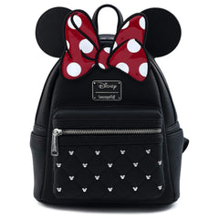 Loungefly: Disney Minnie Mouse Bow Mini Faux Leather Backpack Clothing and Apparel Loungefly