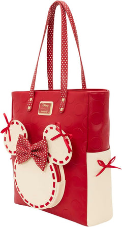 Loungefly: Disney - Minnie Rock The Dots Tote Bag Clothing and Apparel Loungefly