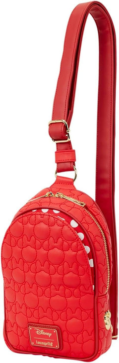 Loungefly Disney: Minnie Silhouette Convertible Sling Bag Clothing and Apparel Loungefly