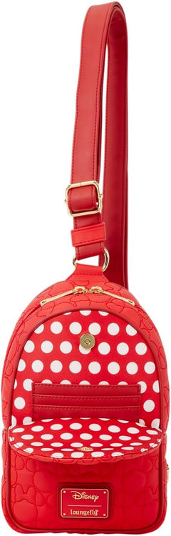 Loungefly Disney: Minnie Silhouette Convertible Sling Bag Clothing and Apparel Loungefly