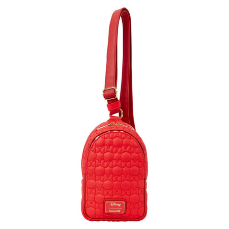 Loungefly Disney: Minnie Silhouette Convertible Sling Bag Clothing and Apparel Loungefly