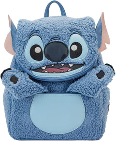 Loungefly: Disney Stitch Plush Mini Backpack Clothing and Apparel Loungefly