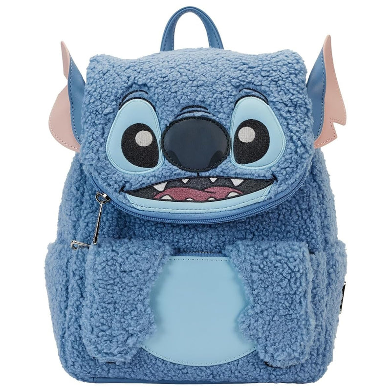 Loungefly: Disney Stitch Plush Mini Backpack Clothing and Apparel Loungefly