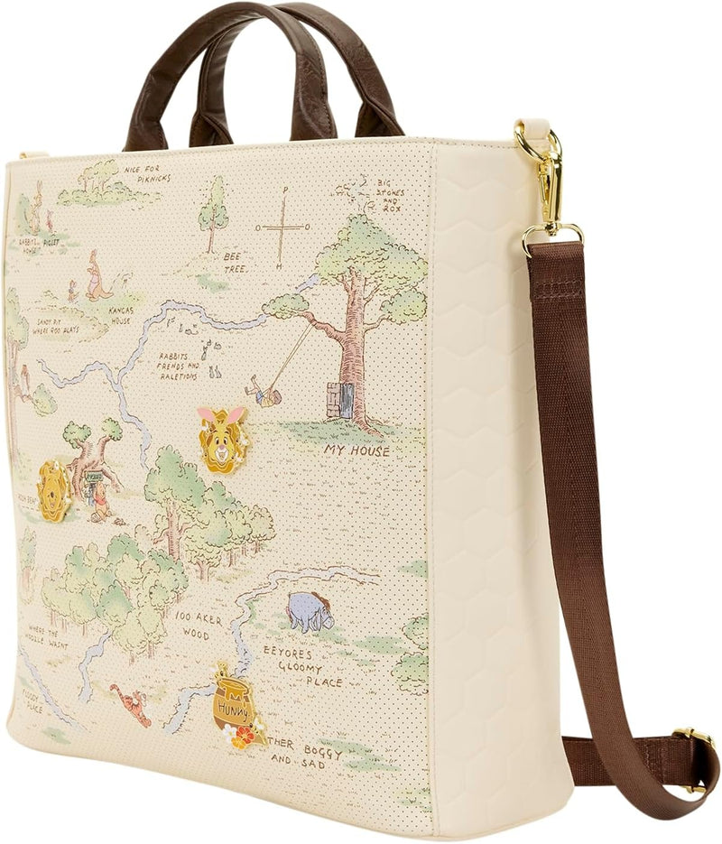 Loungefly: Disney Winnie the Pooh Perforated Tote Bag Clothing and Apparel Loungefly