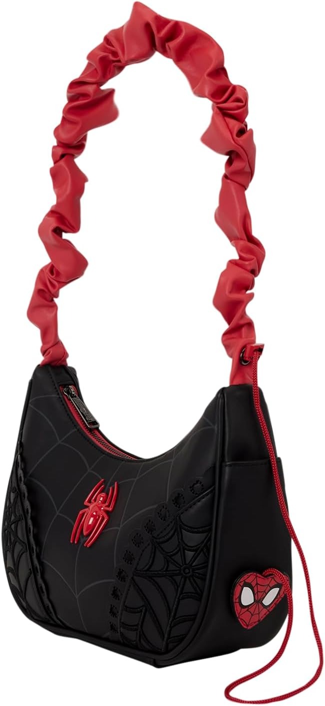 Loungefly: Marvel Spider-Man - Spider Web Shoulder Bag Clothing and Apparel Loungefly