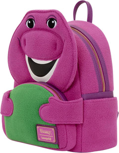 Loungefly: Mattel Barney Mini Backpack Clothing and Apparel Loungefly