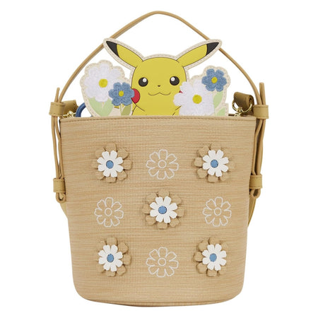 Loungefly: Pokemon - Floral Pikachu Crossbody Bag Clothing and Apparel Loungefly