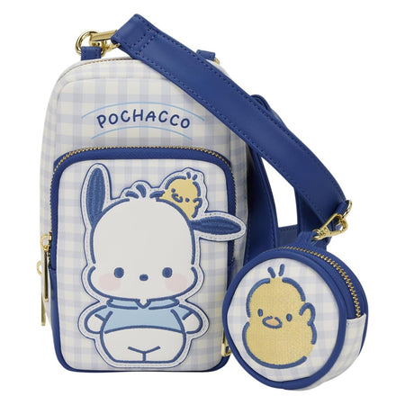 Loungefly: Sanrio - Pochacco Gingham Crossbody Bag Clothing and Apparel Loungefly