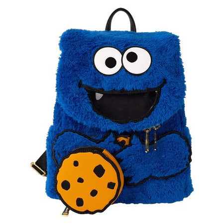 Loungefly: Sesame Street - Cookie Monster Plush Mini Backpack Clothing and Apparel Loungefly