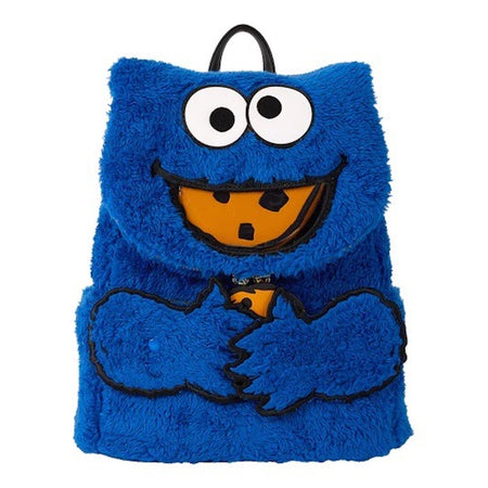 Loungefly: Sesame Street - Cookie Monster Plush Mini Backpack Clothing and Apparel Loungefly