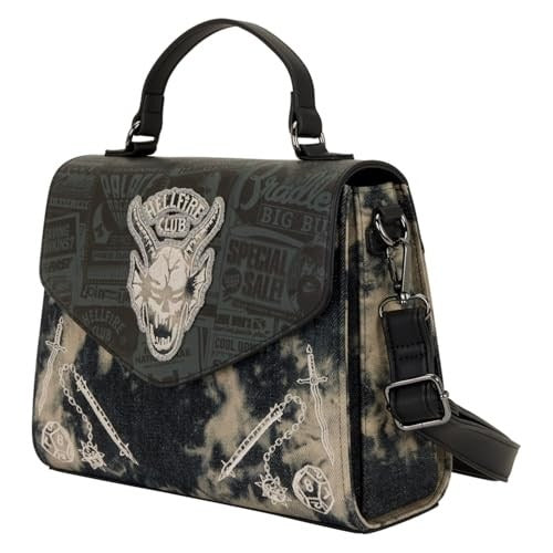 Loungefly: Stranger Things Hellfire Club Crossbody Bag Clothing and Apparel Loungefly