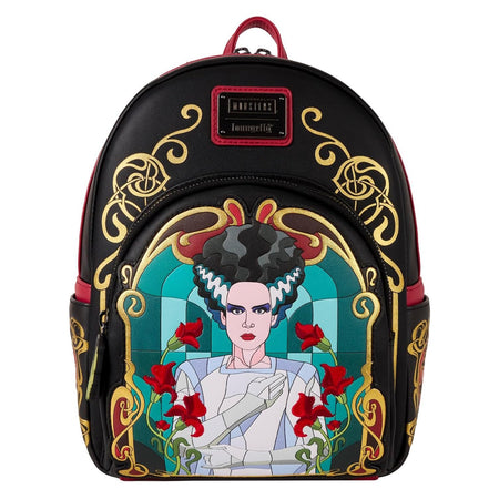 Loungefly: Universal Monsters - Bride of Frankenstein Stained Glass Mini Backpack Clothing and Apparel Loungefly