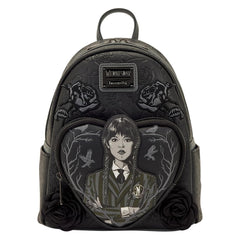 Loungefly: Wednesday Black Roses Mini Backpack Clothing and Apparel Loungefly