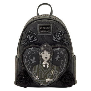 Loungefly: Wednesday Black Roses Mini Backpack Clothing and Apparel Loungefly