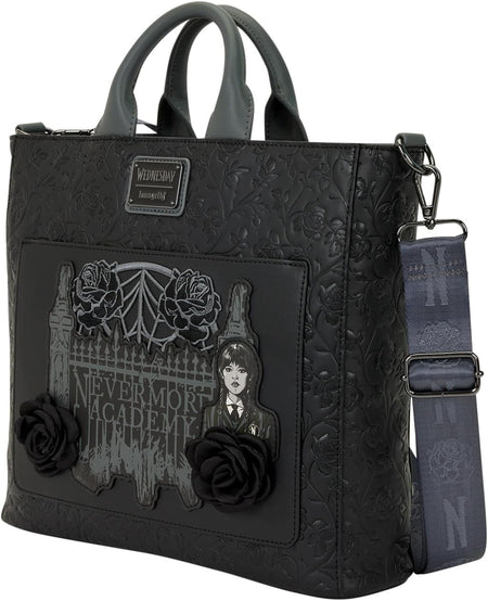 Loungefly: Wednesday Nevermore Academy Convertible Tote Bag Clothing and Apparel Loungefly
