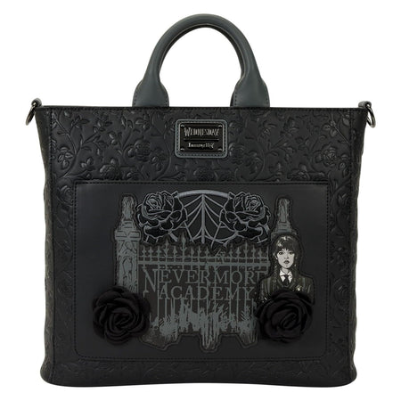 Loungefly: Wednesday Nevermore Academy Convertible Tote Bag Clothing and Apparel Loungefly
