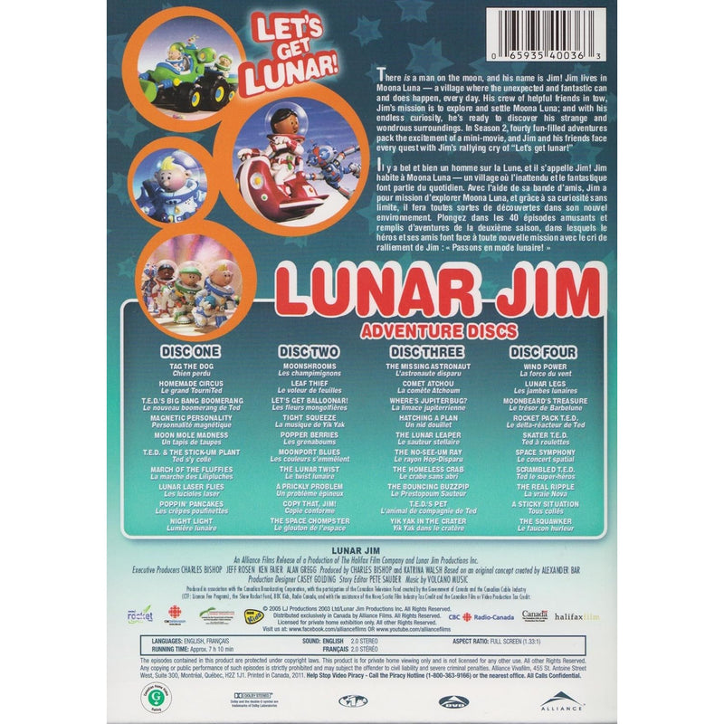 Lunar Jim: Season 2 [DVD] DVD Box Set / Series Alliance   