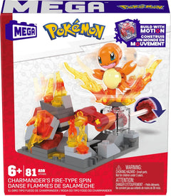 MEGA Pokemon: Charmander's Fire-Type Spin with 81 Pieces Toys & Games Mattel