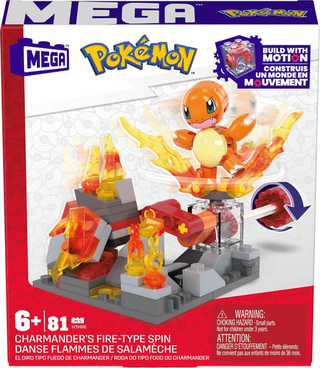 MEGA Pokemon: Charmander's Fire-Type Spin with 81 Pieces Toys & Games Mattel