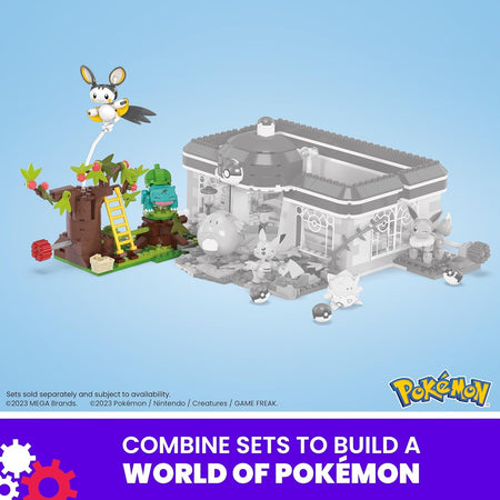 MEGA Pokemon: Emolga and Bulbasaur’s Charming Woods with 194 Pieces Toys & Games Mattel