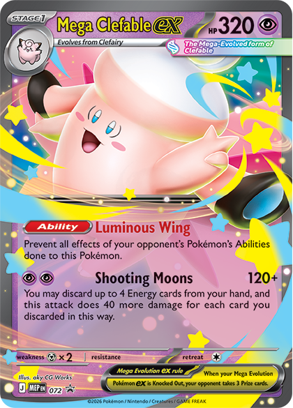 Pokemon TCG: Mega Moonlit Tin - Mega Clefable Ex