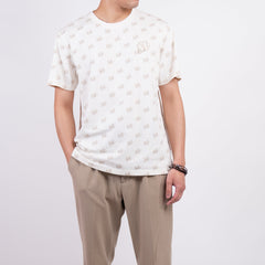 Giordano X Milk Mocha Bear: Monogram (Beige) T-Shirts Milk Mocha Bear