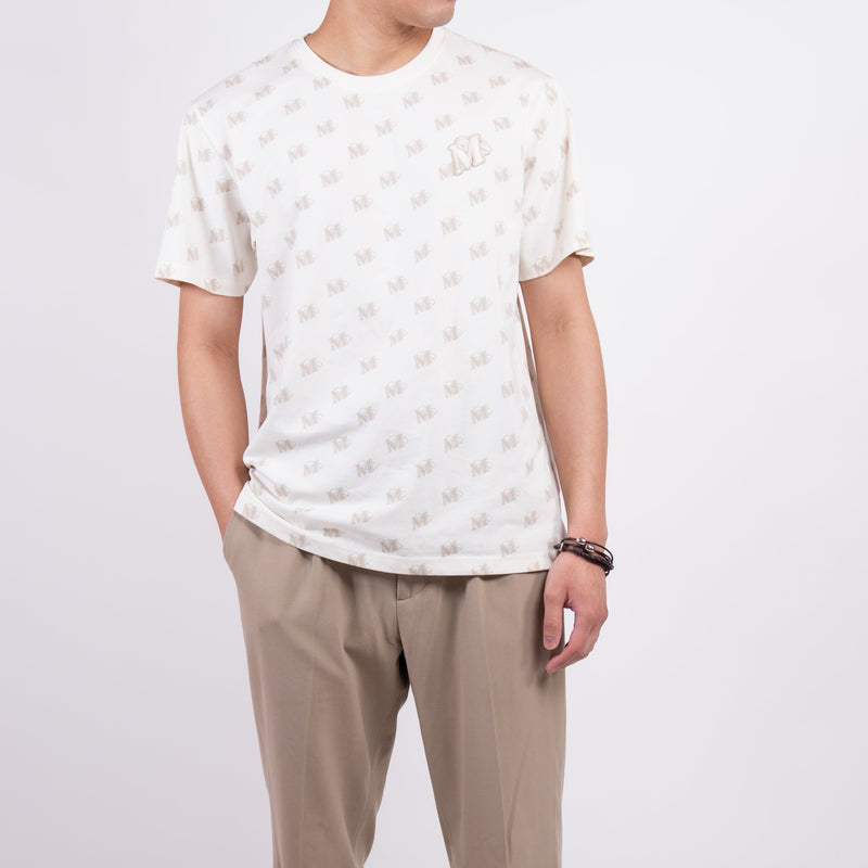 Giordano X Milk Mocha Bear: Monogram (Beige) T-Shirts Milk Mocha Bear