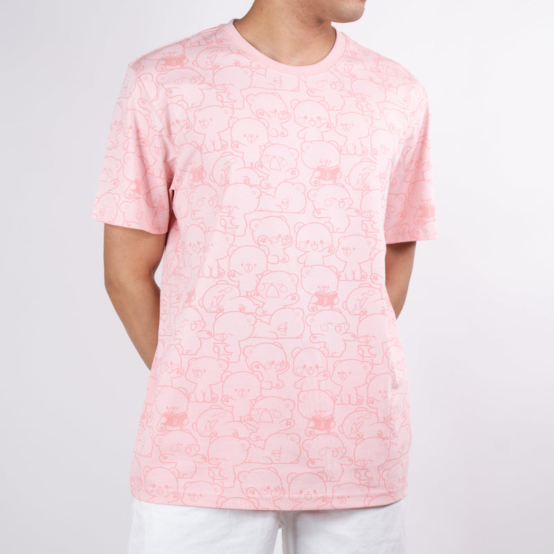 Giordano X Milk Mocha Bear: Daily Life Collage (Pink) T-Shirts Milk Mocha Bear