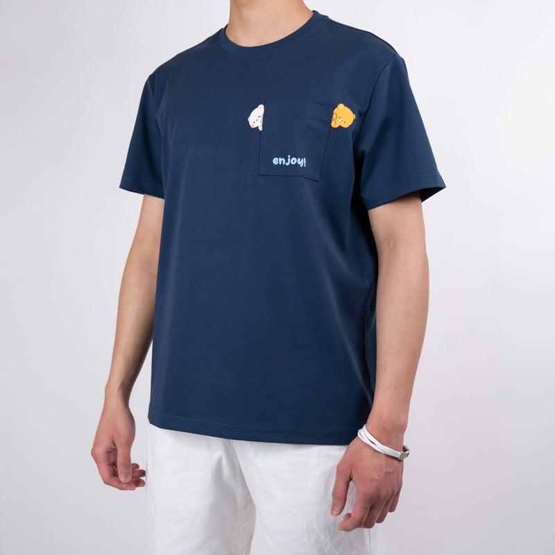 Giordano X Milk Mocha Bear: Peek-a-Pocket T-Shirts Milk Mocha Bear