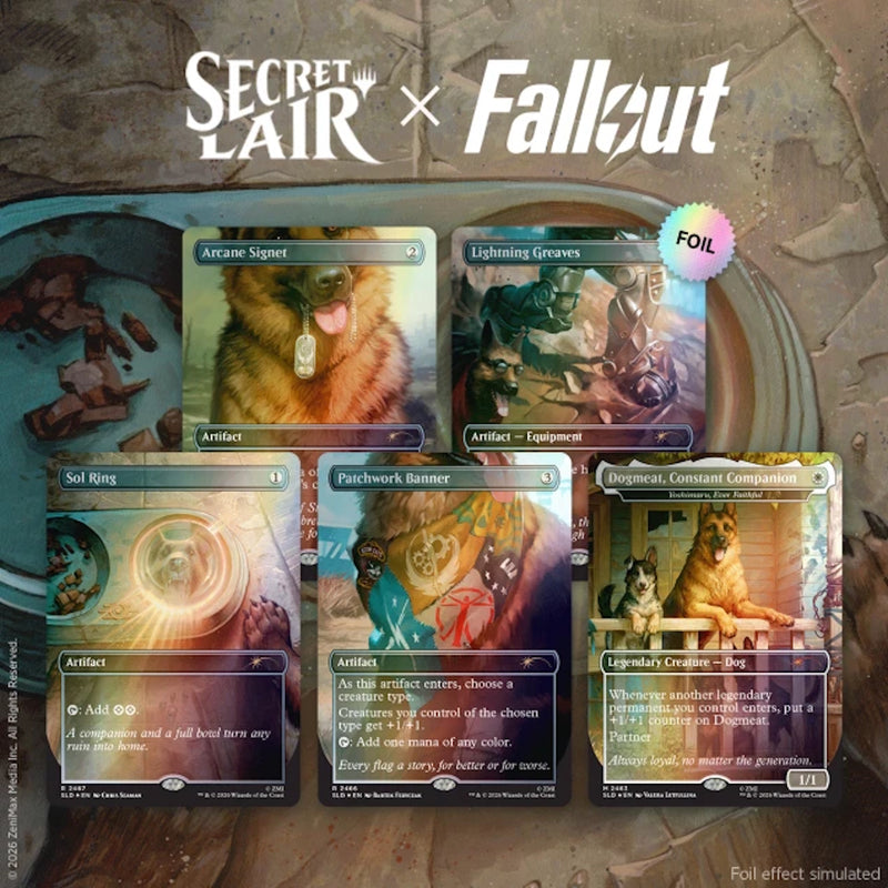 Magic the Gathering: Secret Lair x Fallout: Greet the Dog (Foil) Card Game Wizards of the Coast