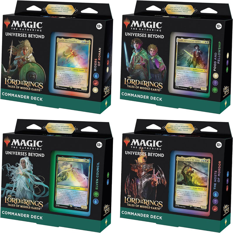 Magic: The Gathering TCG: Universes Beyond: The Lord of the Rings: Commander Deck Bundle - 4 Decks