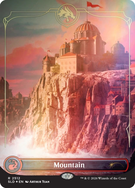 Magic the Gathering: Secret Lair x Dungeons and Dragons - Lands of Forgotten Realm (Traditional Foil Edition) Card Game Wizards of the Coast