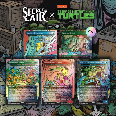 Magic the Gathering: Secret Lair x Teenage Mutant Ninja Turtles - The Mighty Mutanimals (Traditional Foil Edition) Card Game Wizards of the Coast