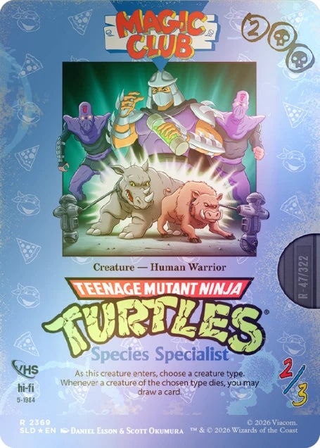 Magic the Gathering: Secret Lair x Teenage Mutant Ninja Turtles - VHS Villains (Traditional Foil Edition) Card Game Wizards of the Coast