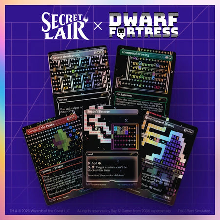 Magic: the Gathering TCG: Secret Lair x Dwarf Fortress - Create New World (Traditional Foil Edition) Card Game Wizards of the Coast