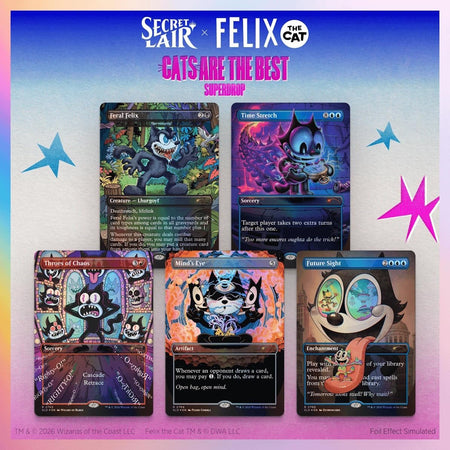 Magic: the Gathering TCG: Secret Lair x Felix The Cat - The Magic Bag of Tricks (Traditional Foil Edition) Card Game Wizards of the Coast