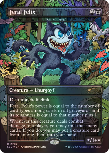 Magic: the Gathering TCG: Secret Lair x Felix The Cat - The Magic Bag of Tricks (Traditional Foil Edition) Card Game Wizards of the Coast