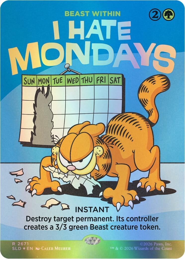 Magic: the Gathering TCG: Secret Lair x Garfield - Motivationally Challenged (Traditional Foil Edition)