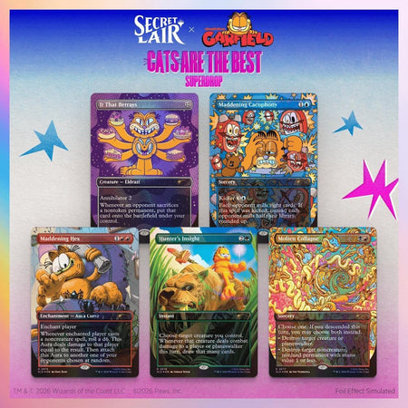 Magic: the Gathering TCG: Secret Lair x Garfield - Our Only Thought Is To Entertain You (Traditional Foil Edition) Card Game Wizards of the Coast