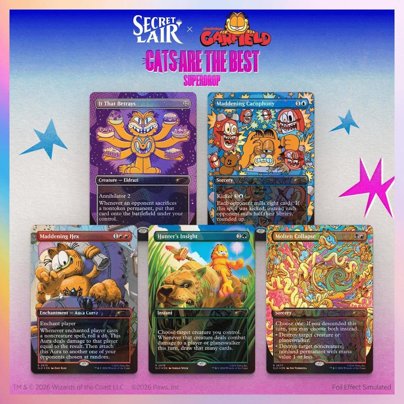 Magic: the Gathering TCG: Secret Lair x Garfield - Our Only Thought Is To Entertain You (Traditional Foil Edition)