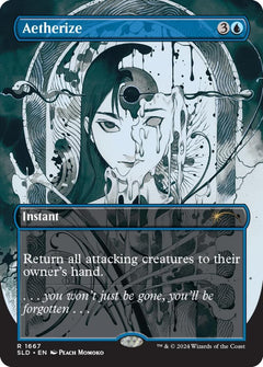 Magic the Gathering: Secret Lair Featuring: Peach Momoko - Rainbow Foil Edition Card Game Wizards of the Coast