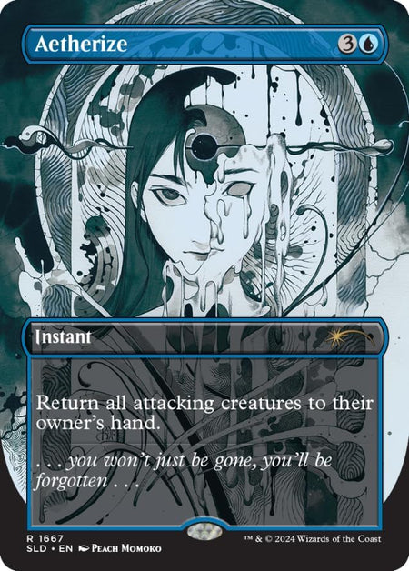 Magic the Gathering: Secret Lair Featuring: Peach Momoko - Rainbow Foil Edition Card Game Wizards of the Coast