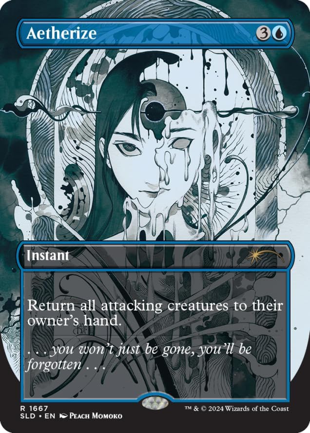 Magic the Gathering: Secret Lair Featuring: Peach Momoko - Rainbow Foil Edition Card Game Wizards of the Coast