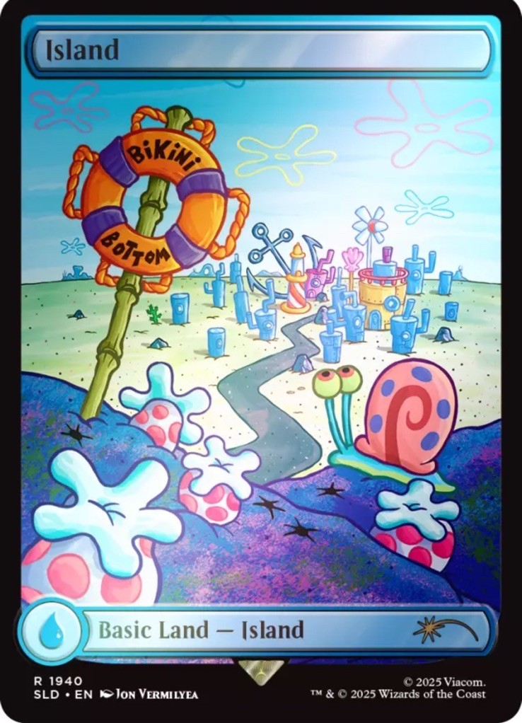 SpongeBob Lands Under The Sea Foil 未開封 Magic the Gathering Secret Lair SpongeBob Lands Under the Sea