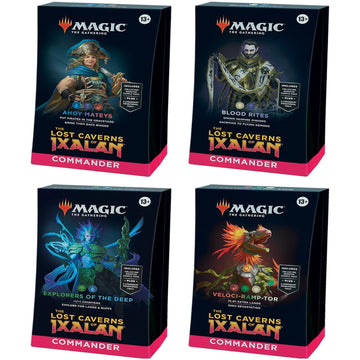 Magic The Gathering: The Lost Caverns of Ixalan Commander Deck Bundle (Ahoy Mateys, Blood Rites, Explorers of The Deep, Veloci-ramp-tor) Card Game Wizards of the Coast