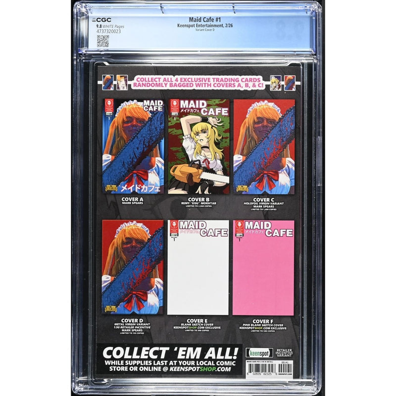 Maid Cafe: #1 [Mark Spears CGC 9.8 Metal CVR D - 1:90] 2026