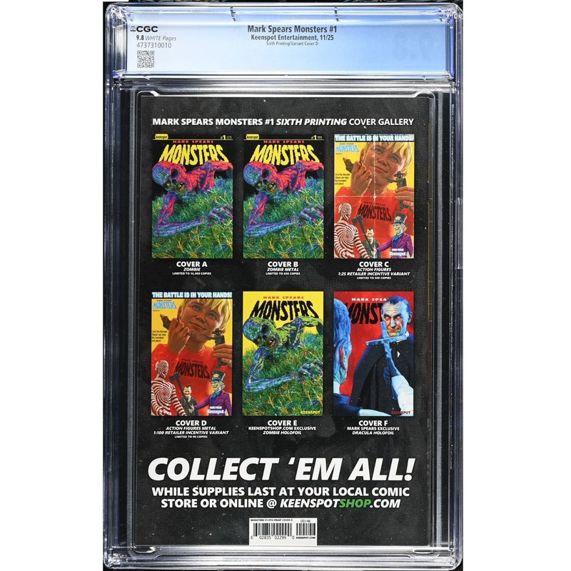 Mark Spears Monsters: #1 [Mark Spears CGC 9.8 6th Printing Metal CVR D - 1:100] 2025