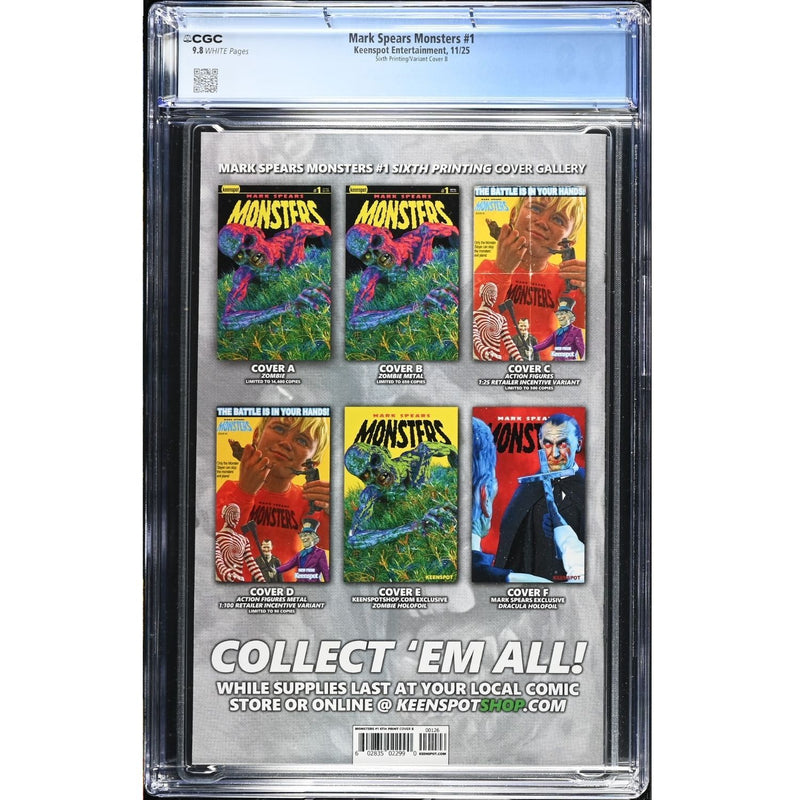 Mark Spears Monsters: #1 [Mark Spears 6th Printing CGC 9.8 Metal CVR B] 2025