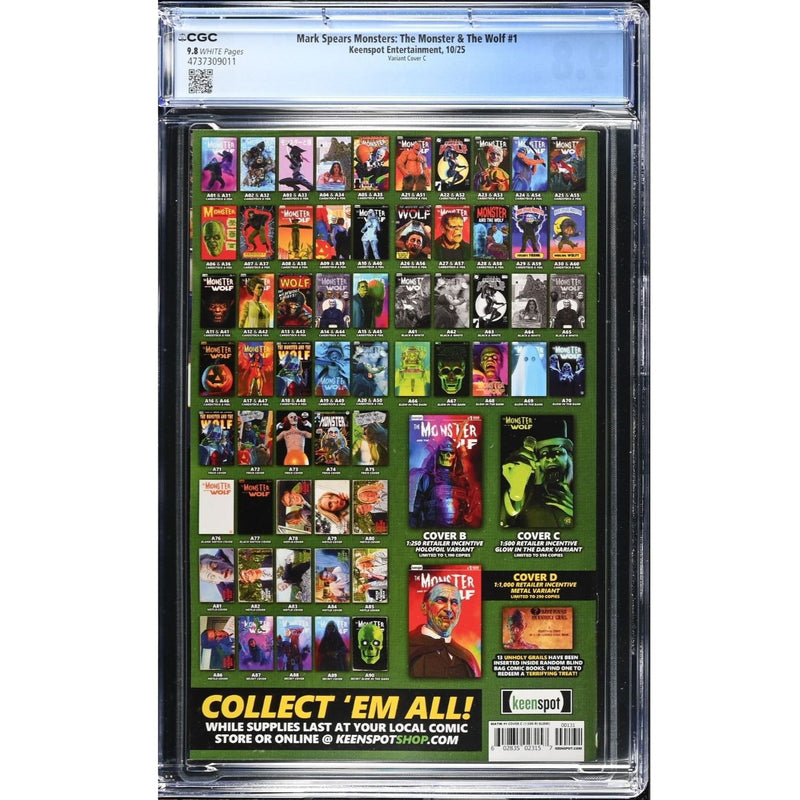 Mark Spears Monsters The Monster & The Wolf: #1 [Mark Spears CGC 9.8 CVR C - 1:500] 2025