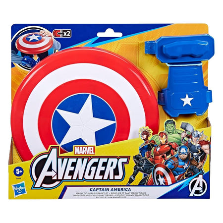 Marvel Avengers Captain America Magnetic Shield and Gauntlet Toys & Games Marvel